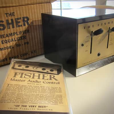 The Fischer Model 50-PR Vintage Preamplifier and Equalizer Circa-1940s-Brown Bakelite image 3
