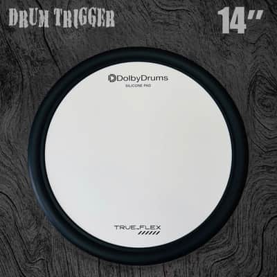 14” Dual Zone Quick-Bolt Silicone Trigger Pad Drum Topper for Acoustic Roland Yamaha A2E image 1