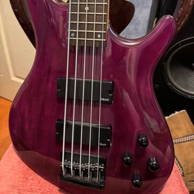 Dean Edge 5 string bass guitar - Purple image 4
