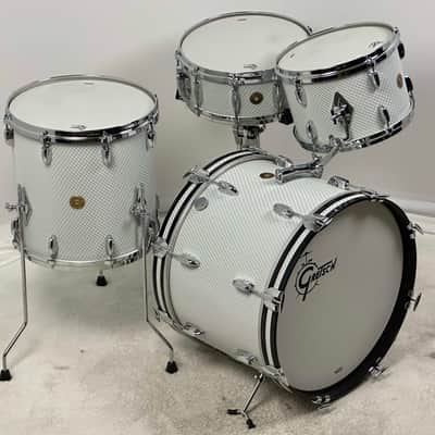 Gretsch 20/12/14/5.5x14" USA Custom Drum Set - 3D Moire w/ Vintage Build image 5