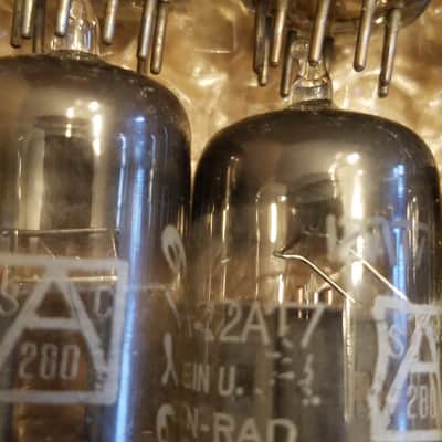Ken-Rad Pair (2) JAN-JKR-12AT7 Double Triode AT1000 TESTED Vacuum Tubes military premium date-matched Audio 1951 image 5