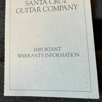 Santa Cruz Vintage Jumbo Warranty information #4364 2004 image 1