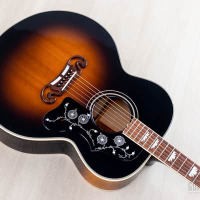 1992 Gibson J-200 Jumbo Acoustic Guitar Vintage Sunburst, Near-Mint w/ Case image 10