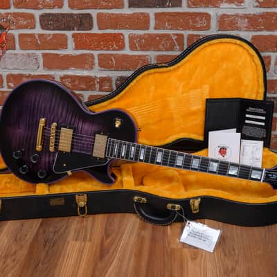 Gibson Custom Shop Les Paul Custom 70th Anniversary Flame Maple Top Purple Widow Burst 2022 w/OHSC image 2