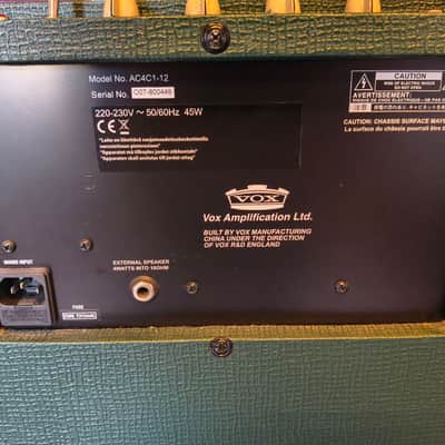 Vox AC4C1-12-BRG2 Limited Edition 4-Watt 1x12" Guitar Combo 2017 - British Racing Green image 4