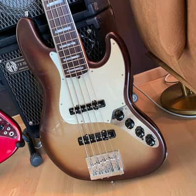 Fender Fender American Ultra Jazz Bass V RW MBST 2022 - Mochaburst image 3