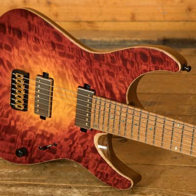 Mayones Aquila Elite S 7 B26.5 - Birdseye Maple - Lava Burst Gloss - 7-String image 5