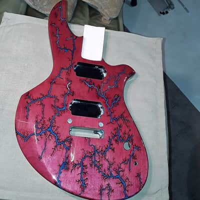 Warmoth  Z Body Only Magenta With Aqua Glow In The Dark Resin. (Body Only image 9