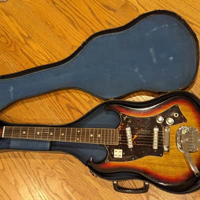 1960's Norma Electric Guitar - Sunburst - All Original - w case image 12