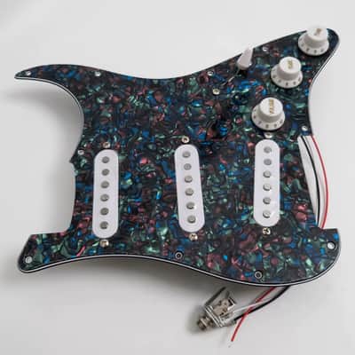 Abalone Pearl Guitar Stratocaster Strat Style Pickguard with Alnico Wilkinson Pickups image 4