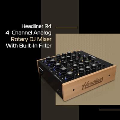 Headliner R4 4-Channel analog rotary DJ mixer with built-in Filter image 2
