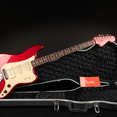 2013 Fender Pawn Shop Bass VI - Candy Apple Red | 6-String Bass Guitar Matching Headstock Baritone Short Scale | OHSC image 2