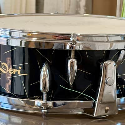 Deri 5x14 snare drum (Germany) 50s - black/gold image 1