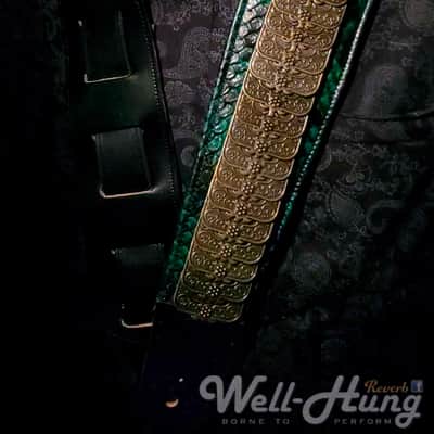Well-Hung No Prisoners "DragonSlayer" 3" wide padded leather, green python with armor image 4
