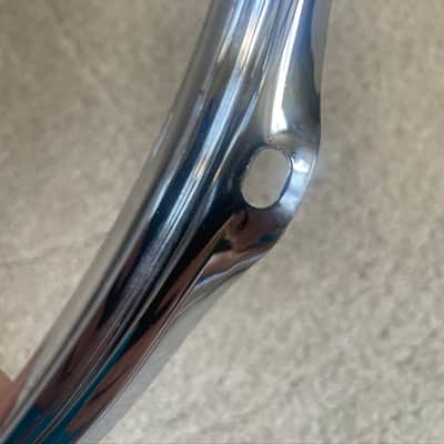Ludwig 13” 8 hole snare drum or Tom steel hoop 70s 80s - Chrome image 6