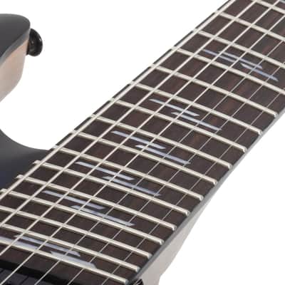 Schecter Omen Elite-7 Multiscale See-Thru Blue Burst image 10