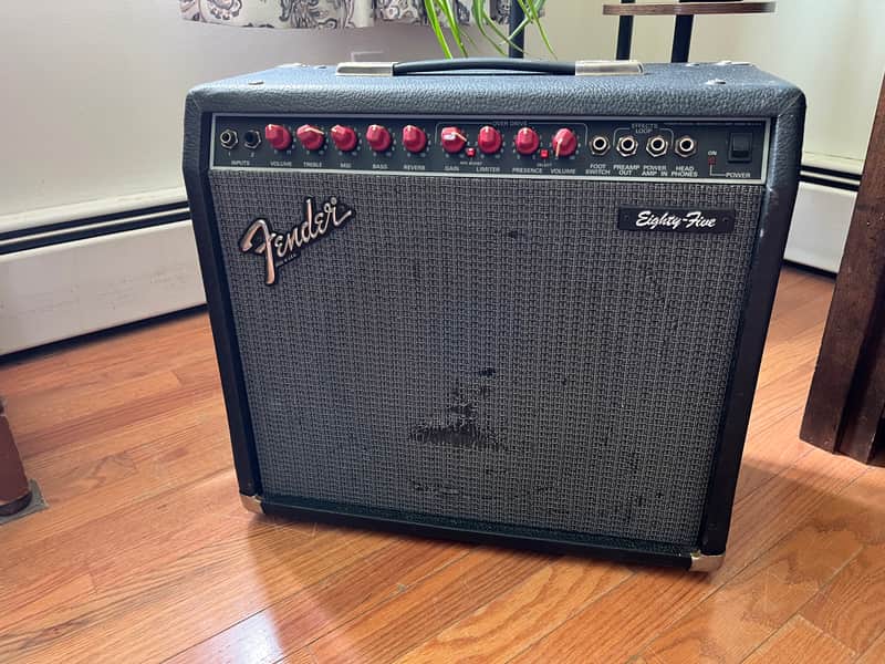 1990 Fender Eighty-Five 2-Channel 65-Watt 1x12" Solid State Guitar Combo red knob image 1