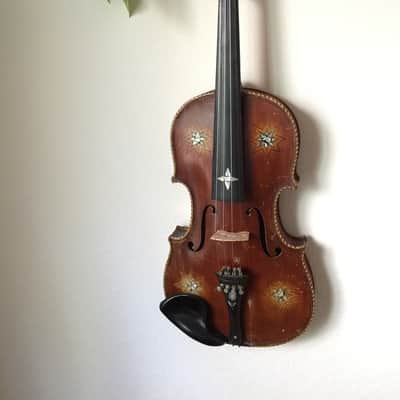 Early 1900's Vintage Gypsy Violin with Beautiful Inlay Detail image 5