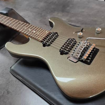 Dean Avalanche Ultra 7 String Silver Sparkle Gold Flake Seven String 24 Fret 25.5" Scale Floyd Rose HH Super Strat Electric Guitar MIK Korea Korean with hard case image 4