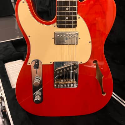 Left-handed G&L ASAT Bluesboy Semi Hollow 2010s - Clear Orange image 3