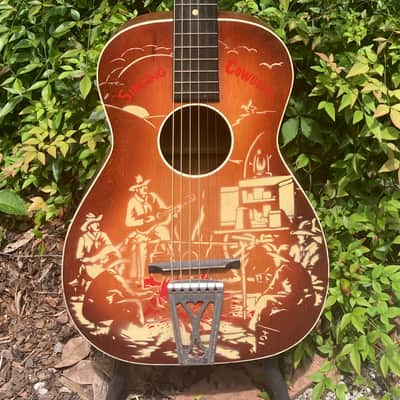 Vintage Silvertone Singing Cowboys 1950s - Stencil Guitar image 2