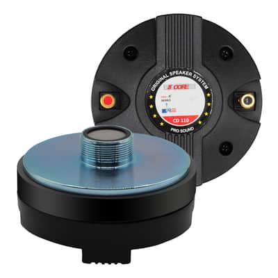 5 Core Compression Driver 1″ PA Horn Tweeter 2Pc Pro Audio 800W 1.75″ Voice Coil 20Oz Magnet 8Ohm Driver image 3