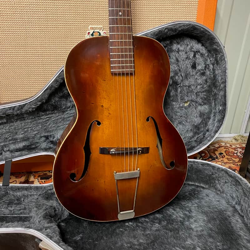 Vintage 1930s *1935* Epiphone Olympic Masterbilt Left Handed Sunburst USA Guitar image 1