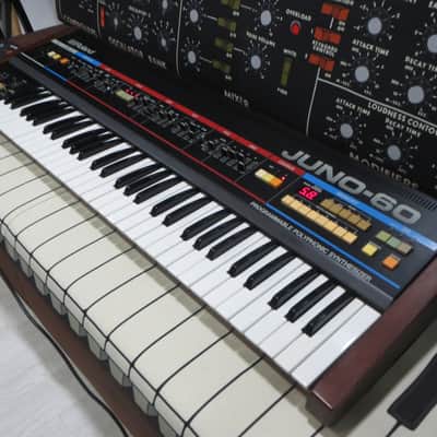 Roland Juno-60 with Tubbutec midi + controller + hardcase, FULLY RESTORED, MINT! image 4