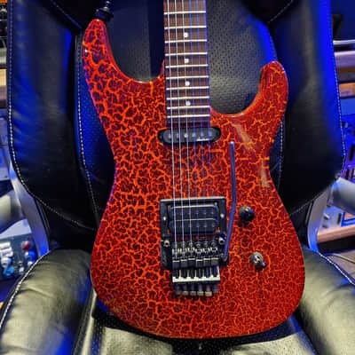 RARE 1988 Jackson USA Custom Shop Limited Edition Lava Crackle American Super Strat Pre-Fender Signed Guitar image 8