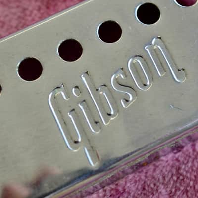 Vintage 1970's Gibson Embossed PAF Humbucking Neck Pickup Cover 1972 1973 ES-335 image 3