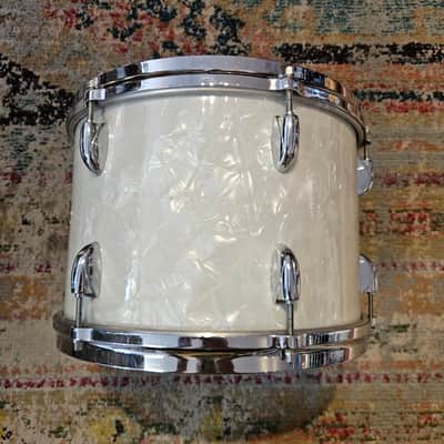 Gretsch 13x9" Round Badge 6-ply Rack Tom - White Marine Pearl 1960s image 4