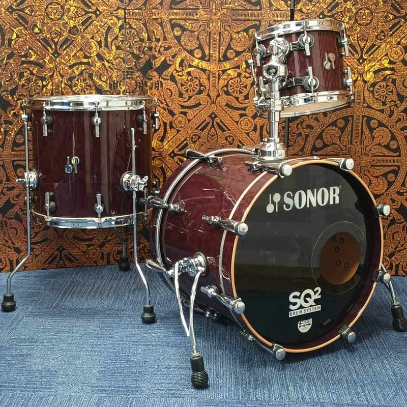 Sonor SQ2 Series Jazz Bop Shell Pack – Maple Shells in ‘Red Wine Dunes’ – Ex Rob Brian image 1