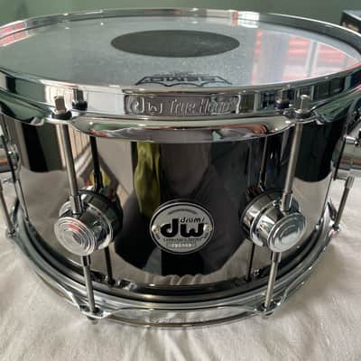 DW Collector's Series Black Nickel Over Brass 7x13" Snare Drum 2014 - 2021 - Black Nickel with Black Nickel Hardware image 1