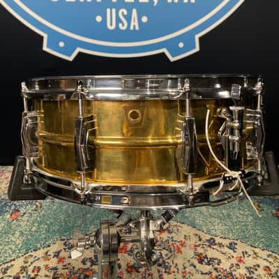 Ludwig 14x5" #401 Super Ludwig (Supraphonic) Brass Snare Drum, Super Rare 1960. Excellent! image 3