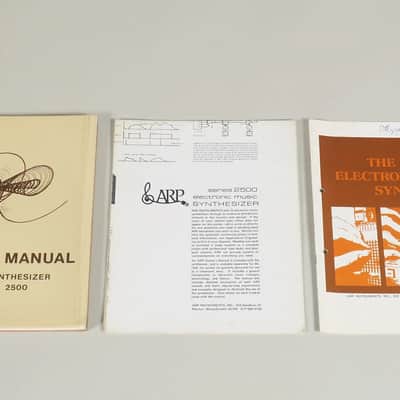 ARP 2500 modular synthesizer original owner's manual, poster and brochure