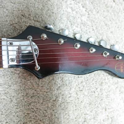 Vintage 1960s Teisco Tulio MIJ Bizarre Guitar Sunburst Garage Surf Rock image 5