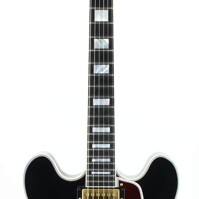 2011 Gibson Custom BB King Lucille Black | Ornate Crown Headstock Inlay ES 355 Dual Input Jacks image 7