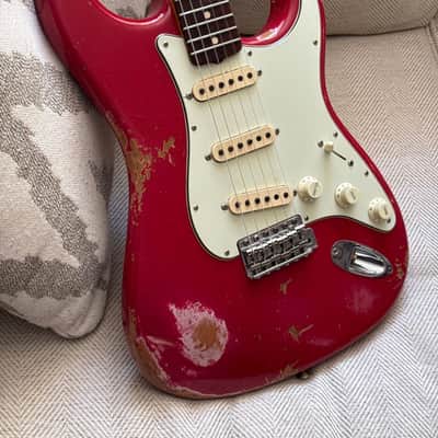 Fender Custom Shop 1960 Heavy Relic Stratocaster Body with hardware  ‘60 Strat 2013 - Faded Dakota Red Nitro image 22