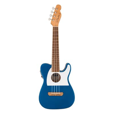 Used Fender Fullerton Tele Uke - Lake Placid Blue w/ Walnut FB image 2
