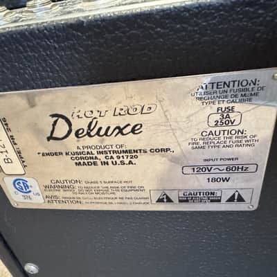 Fender Hot Rod Deluxe 3-Channel 40-Watt 112 1x12" Tube Guitar Combo Amplifier - Local Pickup Only image 4