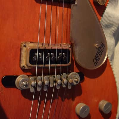 Immagine Gretsch ROUNDUP 6130 1955 - Orange "G" brand & All Western features Cactus & Cowboy Leather bound body - 10