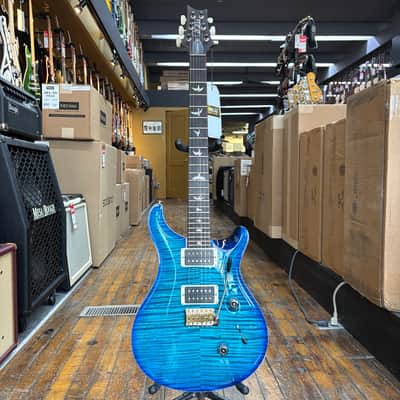PRS Custom 24 10-Top Electric Guitar Carroll Blue Burst w/Hard Case image 4