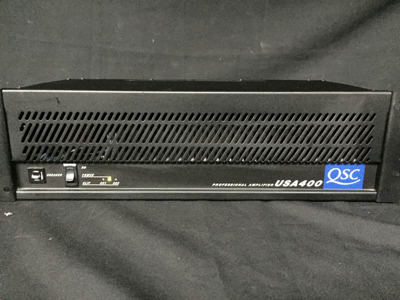 QSC USA 400 stereo power amp 2000? Black | Reverb