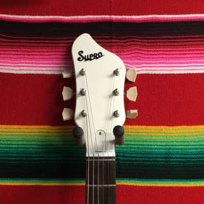 Supro 1572SW Belmont Single Pickup Americana Series Electric Guitar Sparkle White - 1572SW Belmont Single Pickup Americana Series Electric Guitar / Brand New image 4
