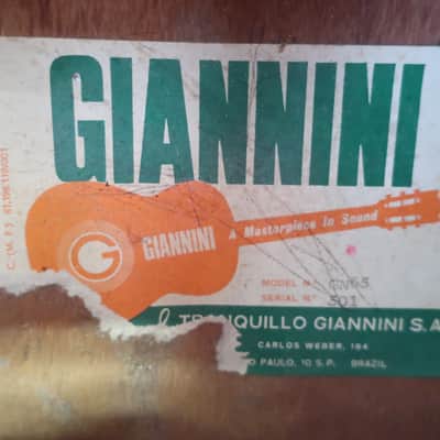 Vintage 1960s Giannini GN 65 Classical Guitar Cedar Top Guitar Brazilian Rosewood Beautiful Lush Tones image 4