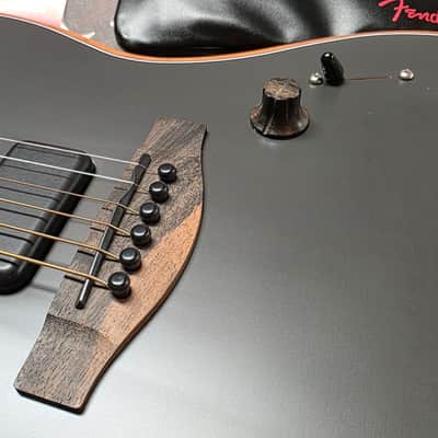 Fender American Acoustasonic Jazzmaster BRAND NEW Tungsten Green Mahogany Spruce Tim Shaw Shawbucker Humbucker Pickup Fishman Piezo System Semi-Hollow Body Acoustic-Electric Guitar image 4