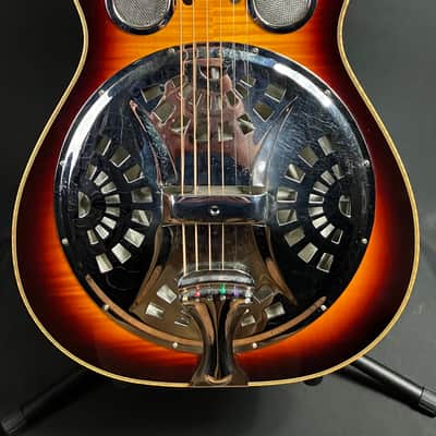 Tyler Mountain Square Neck Resonator Guitar Flamed Vintage Sunburst Finish image 2