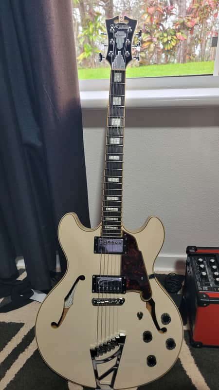 D'Angelico Premier DC Semi-Hollow Double Cutaway with Stairstep Tailpiece image 1