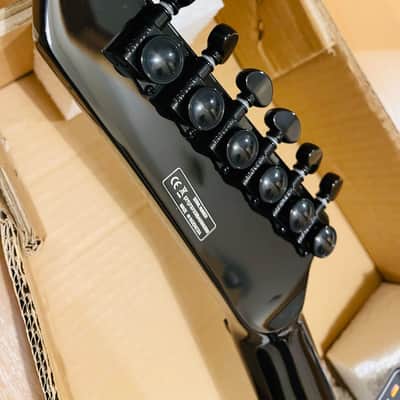 Harley Benton Explorer EX-84 Modern with EMG pickups and Grover locking tuners - Black - Brand new image 3