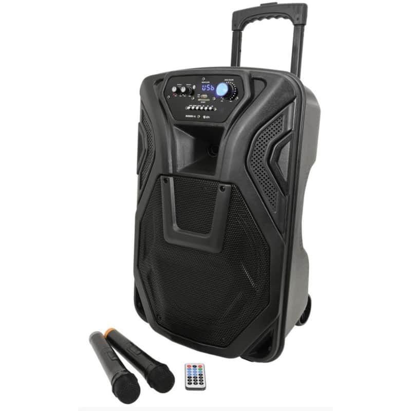 QTX Busker 12 - Portable Battery PA Inc. Wireless Mics image 1